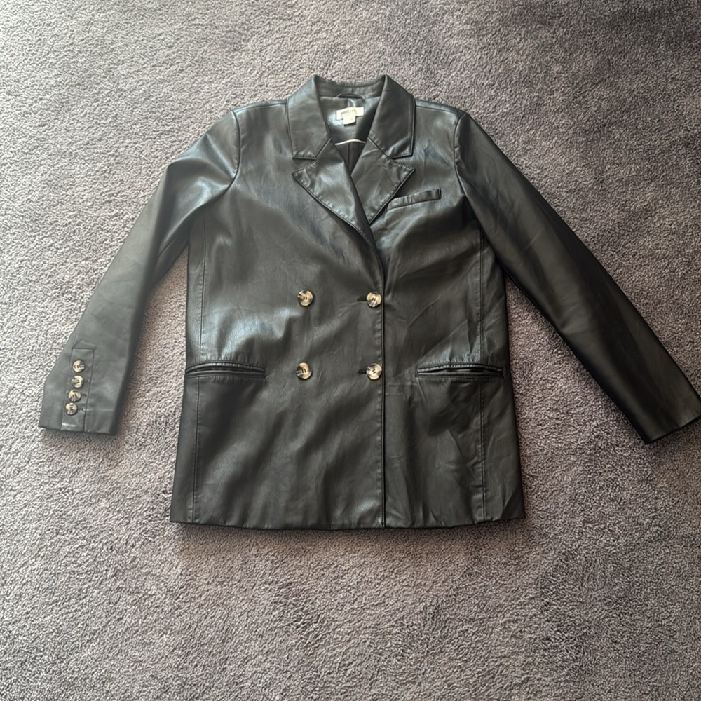 Maeve Vegan Leather Blazer